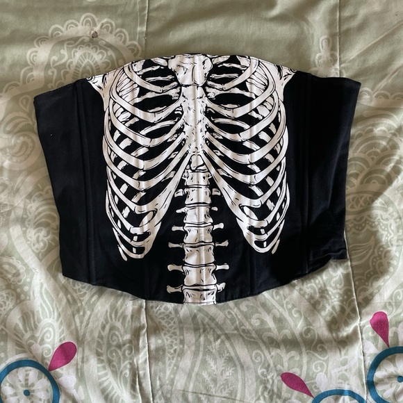 Dolls Kill Tops - Wake the Dead Corset Top